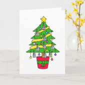 Weihnachtsbaum mit Trainingsschuhen Karte (Gelbe Blume)