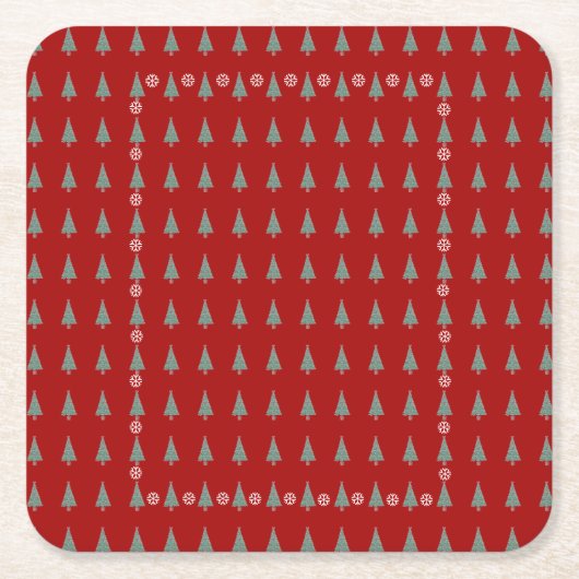 Weihnachtsbaum mit Verzierungen roten Bögen Glocke Rechteckiger Pappuntersetzer (Vorderseite)
