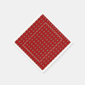 Weihnachtsbaum mit Verzierungen roten Bögen Glocke Serviette (Ecke)