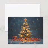 Weihnachtsbaum mit warmen Lichtern im Schnee (Vorne/Hinten)