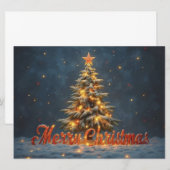 Weihnachtsbaum mit warmen Lichtern im Schnee (Vorne/Hinten)