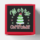 Weihnachtsbaum mit Weihnachtsmannmütze Geschenkschachtel (Oben)