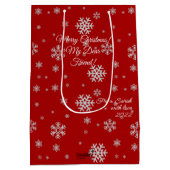 Weihnachtsbaum mit Weihnachtswörtern Mittlere Geschenktüte (Rückseite)