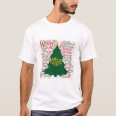 Weihnachtsbaum mit Weihnachtswörtern T-Shirt (Vorderseite)