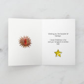 Weihnachtsbaum mit Wein Feiertagskarte (Innenseite)