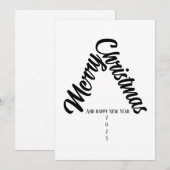 Weihnachtsbaum mit Worten Feiertagskarte (Vorne/Hinten)