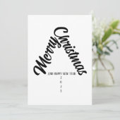 Weihnachtsbaum mit Worten Feiertagskarte (Stehend Vorderseite)