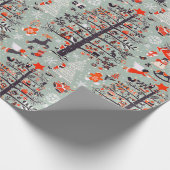 Weihnachtsbaum mit Wünschen (grau) Geschenkpapier (Ecke)