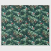 Weihnachtsbaum mit Zapfen Geschenkpapier (Flach)