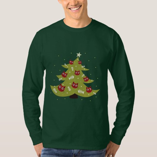 Weihnachtsbaum mit Ziermännchen T-Shirt (Vorderseite)
