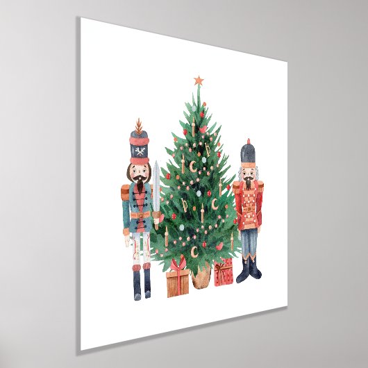 Weihnachtsbaum mit zwei bunten Nutcrackern Foliendrucke (Ablage )