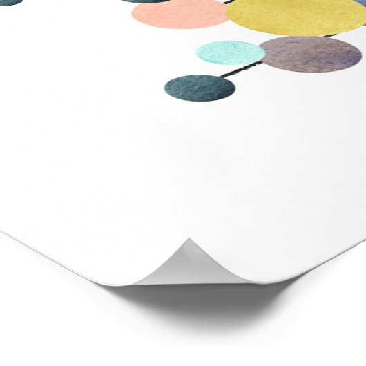 Weihnachtsbaum Mitte des Jahrhunderts Moderne Retr Poster (Ecke)