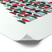 Weihnachtsbaum Mitte des Jahrhunderts Poster (Ecke)