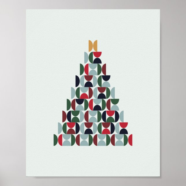 Weihnachtsbaum Mitte des Jahrhunderts Poster (Vorne)