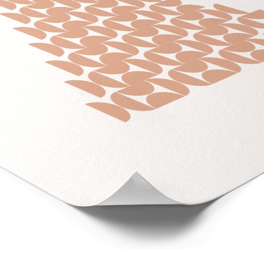 Weihnachtsbaum Mitte Jahrhundert Moderne Beige Poster (Ecke)