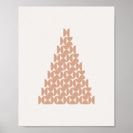 Weihnachtsbaum Mitte Jahrhundert Moderne Beige Poster