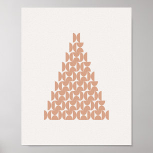 Weihnachtsbaum Mitte Jahrhundert Moderne Beige Poster