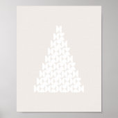 Weihnachtsbaum Mitte Jahrhundert Moderne Beige Wei Poster (Vorne)