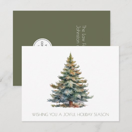 Weihnachtsbaum Mitteilungskarte (Vorne/Hinten)