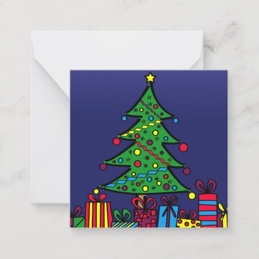 Weihnachtsbaum Mitteilungskarte (Vorderseite)