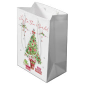 Weihnachtsbaum Mittlere Geschenktüte (Rückseite Schrägansicht)