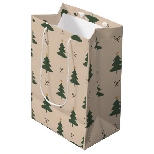 Weihnachtsbaum Mittlere Geschenktüte (Vorderseite Schrägansicht)