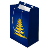 Weihnachtsbaum Mittlere Geschenktüte (Vorderseite Schrägansicht)