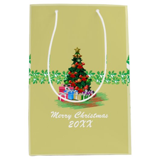 Weihnachtsbaum Mittlere Geschenktüte (Vorderseite)