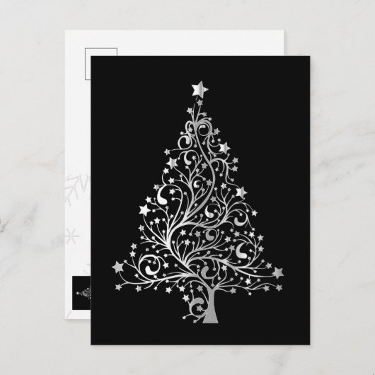 Weihnachtsbaum Modern Postkarte (Vorne/Hinten)