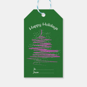 Weihnachtsbaum Modern Whimsical - Schneeflocken Geschenkanhänger