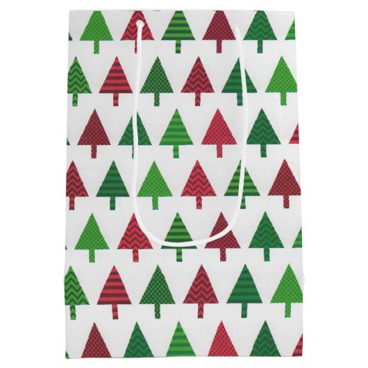 Weihnachtsbaum Moderne Elegante Einfache Ferien Mittlere Geschenktüte (Rückseite)