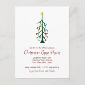 Weihnachtsbaum Moderne Feier Einladungspostkarte (Vorderseite)