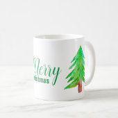 Weihnachtsbaum moderne Funkfarben Kaffeetasse (VorderseiteRechts)