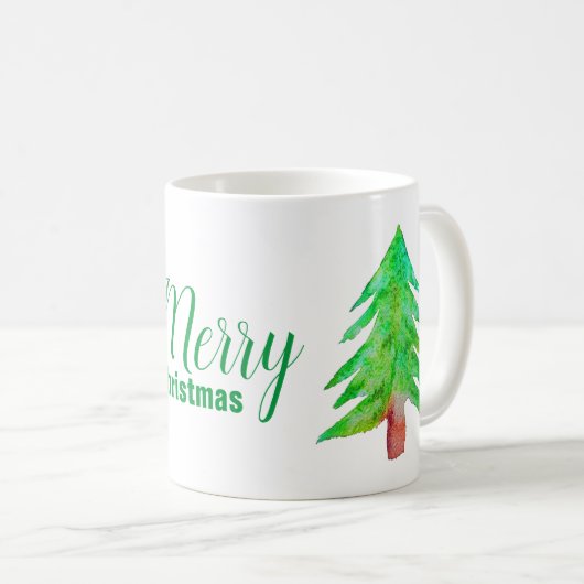 Weihnachtsbaum moderne Funkfarben Kaffeetasse (VorderseiteRechts)