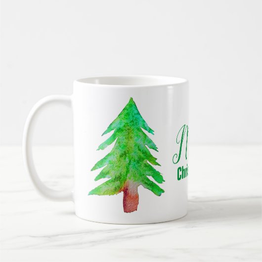 Weihnachtsbaum moderne Funkfarben Kaffeetasse (Links)