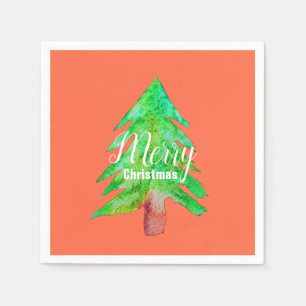 Weihnachtsbaum moderne Funkfarben Serviette
