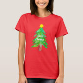 Weihnachtsbaum moderne Funkfarben T-Shirt (Vorderseite)