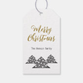 Weihnachtsbaum Moderne Minimalistische Kraft Geschenkanhänger (Rückseite)