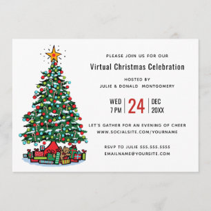 Weihnachtsbaum Moderne Virtual Holiday Party Einladung