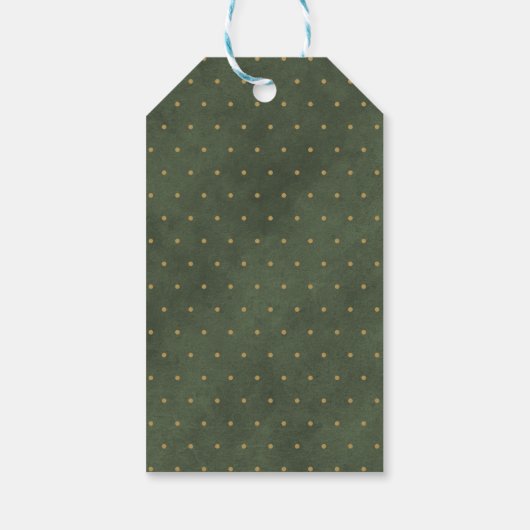 Weihnachtsbaum ・ Moderner, duftiger, grüner Samtsa Geschenkanhänger (Rückseite)