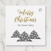 Weihnachtsbaum Moderner Familienurlaub Kraft Geschenkanhänger (Rückseite)