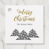 Weihnachtsbaum Moderner Familienurlaub Kraft Geschenkanhänger (Vorderseite)