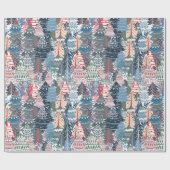 Weihnachtsbaum Moderner Winterurlaub Geschenkpapier (Flach)