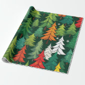 Weihnachtsbaum, modernes Musterpapier Geschenkpapier (Ungerollt)