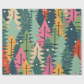 Weihnachtsbaum Modernes Musterpapier Geschenkpapier (Flach)