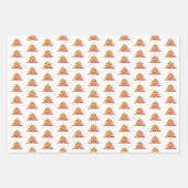 Weihnachtsbaum Modernes Orange Red Holiday Pattern Geschenkpapier Set (Vorderseite 2)