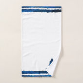 Weihnachtsbaum Modernes Urlaubsmuster Blau Badhandtuch Set (Handtuch)