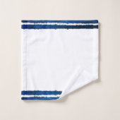 Weihnachtsbaum Modernes Urlaubsmuster Blau Badhandtuch Set (Waschlappen)