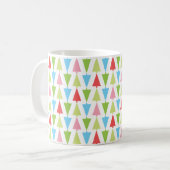 Weihnachtsbaum Modernes Urlaubsmuster Multicolor Kaffeetasse (Vorderseite Links)