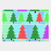 Weihnachtsbaum Modernes Verpackungspapier Geschenkpapier Set (Vorderseite 2)